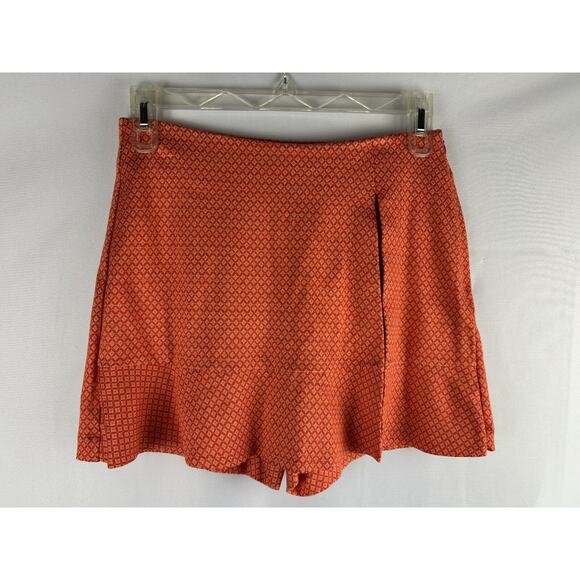 CAbi Matchmaker Skort Women's Sz 4 Tigerlily Orange Diamond Shorts Active Preppy - Picture 2 of 8
